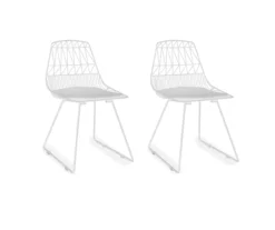 Vivi Metal Dining Chairs, 2-Pack -Walker Edison Shop 810513498 1