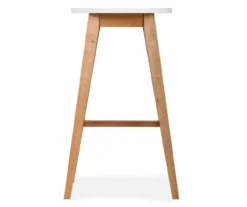 25.59" Oak & White Abacus Wood Counter Stool -Walker Edison Shop 810513499 6