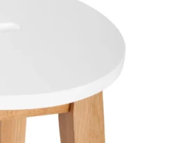 25.59" Oak & White Abacus Wood Counter Stool -Walker Edison Shop 810513499 7