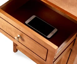 Alcott Light Brown Side Table With Drawer -Walker Edison Shop 810513518 6