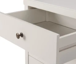 White Finley Wood 3-Drawer Nightstand -Walker Edison Shop 810513520 10
