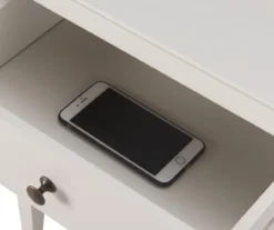 White Finley Wood 3-Drawer Nightstand -Walker Edison Shop 810513520 11