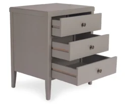Gray Finley Wood 3-Drawer Nightstand -Walker Edison Shop 810513522 6