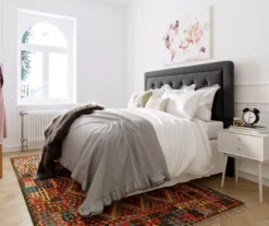 Charcoal Gray Amery Upholstered King Headboard -Walker Edison Shop 810513527 3