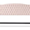French Blush Pink Celeste Upholstered King Headboard
