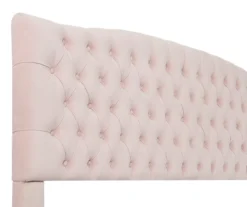 French Blush Pink Celeste Upholstered Queen Headboard -Walker Edison Shop 810513529 4