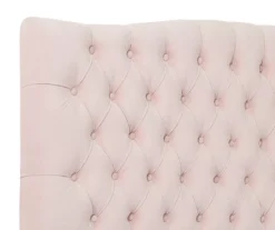 French Blush Pink Celeste Upholstered Queen Headboard -Walker Edison Shop 810513529 5