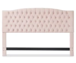 French Blush Pink Celeste Upholstered Queen Headboard -Walker Edison Shop 810513529 6