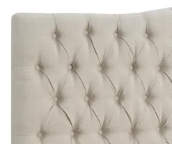 Beige Celeste Upholstered Linen King Headboard -Walker Edison Shop 810513532 4