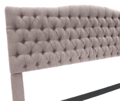 Brown Upholstered Linen King Headboard -Walker Edison Shop 810513534 2