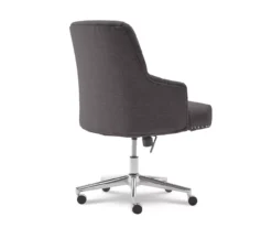 Leighton Dark Gray Memory Foam Fabric Office Chair -Walker Edison Shop 810513537 11