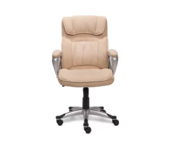 Fawn Tan Linen Executive Office Chair
