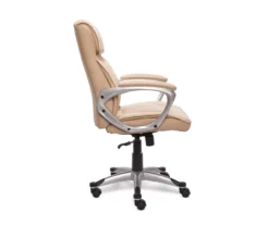 Fawn Tan Linen Executive Office Chair -Walker Edison Shop 810513549 5