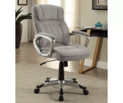 Glacial Gray Linen Executive Office Chair 13 Glacial Gray Linen Executive Office Chair -Walker Edison Shop 810513550 3