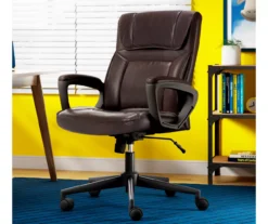 Hannah Brown Bonded Leather Office Chair 22 Hannah Brown Bonded Leather Office Chair -Walker Edison Shop 810513551 A0 12