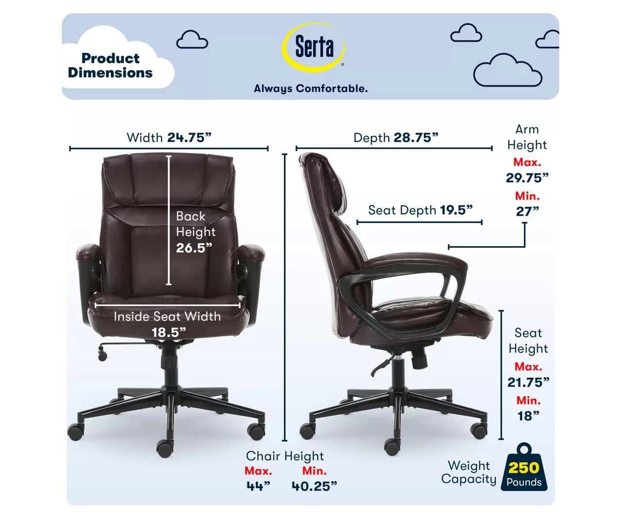 Hannah Brown Bonded Leather Office Chair 12 Hannah Brown Bonded Leather Office Chair - Image 12