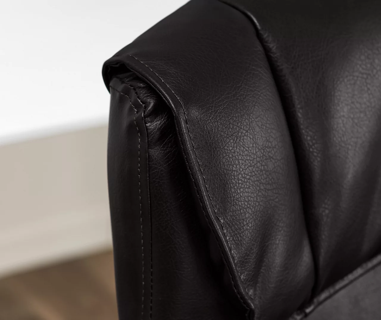 Hannah Black Bonded Leather Office Chair 4 Hannah Black Bonded Leather Office Chair - Image 4