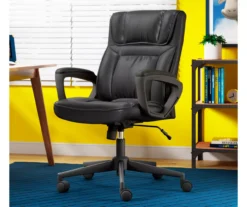 Hannah Black Bonded Leather Office Chair 22 Hannah Black Bonded Leather Office Chair -Walker Edison Shop 810513552 A0 12