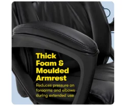 Hannah Black Bonded Leather Office Chair 27 Hannah Black Bonded Leather Office Chair -Walker Edison Shop 810513552 A0 7