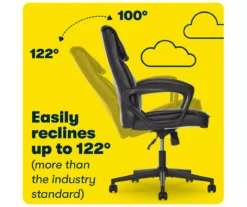 Hannah Black Bonded Leather Office Chair 26 Hannah Black Bonded Leather Office Chair -Walker Edison Shop 810513552 A0 8