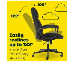 Hannah Charcoal Gray Microfiber Office Chair -Walker Edison Shop 810513553 A0 8