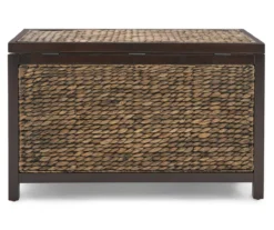 Rustic Black Wicker Storage Trunk 28 Rustic Black Wicker Storage Trunk -Walker Edison Shop 810513555 15