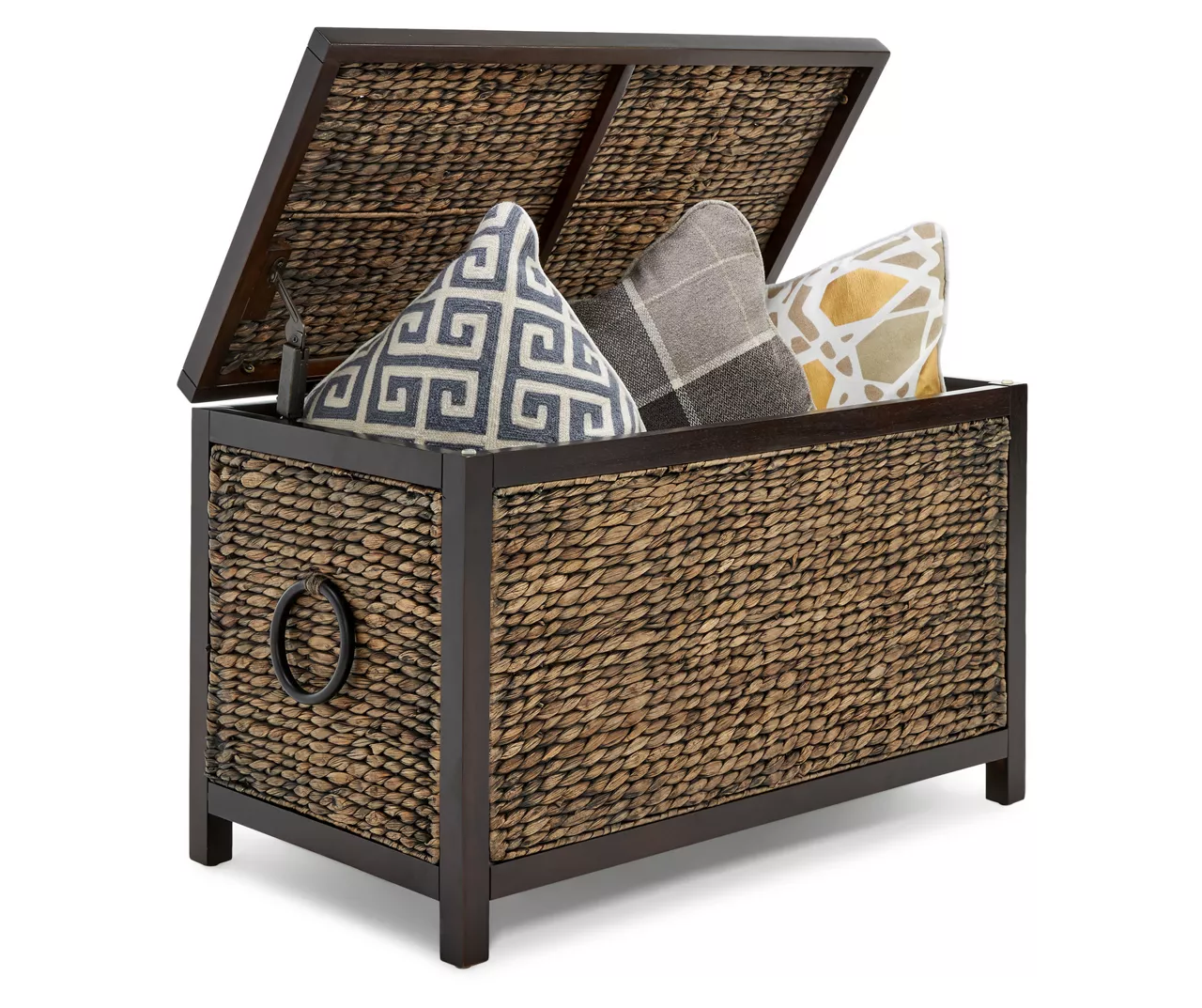Rustic Black Wicker Storage Trunk 4 Rustic Black Wicker Storage Trunk - Image 4