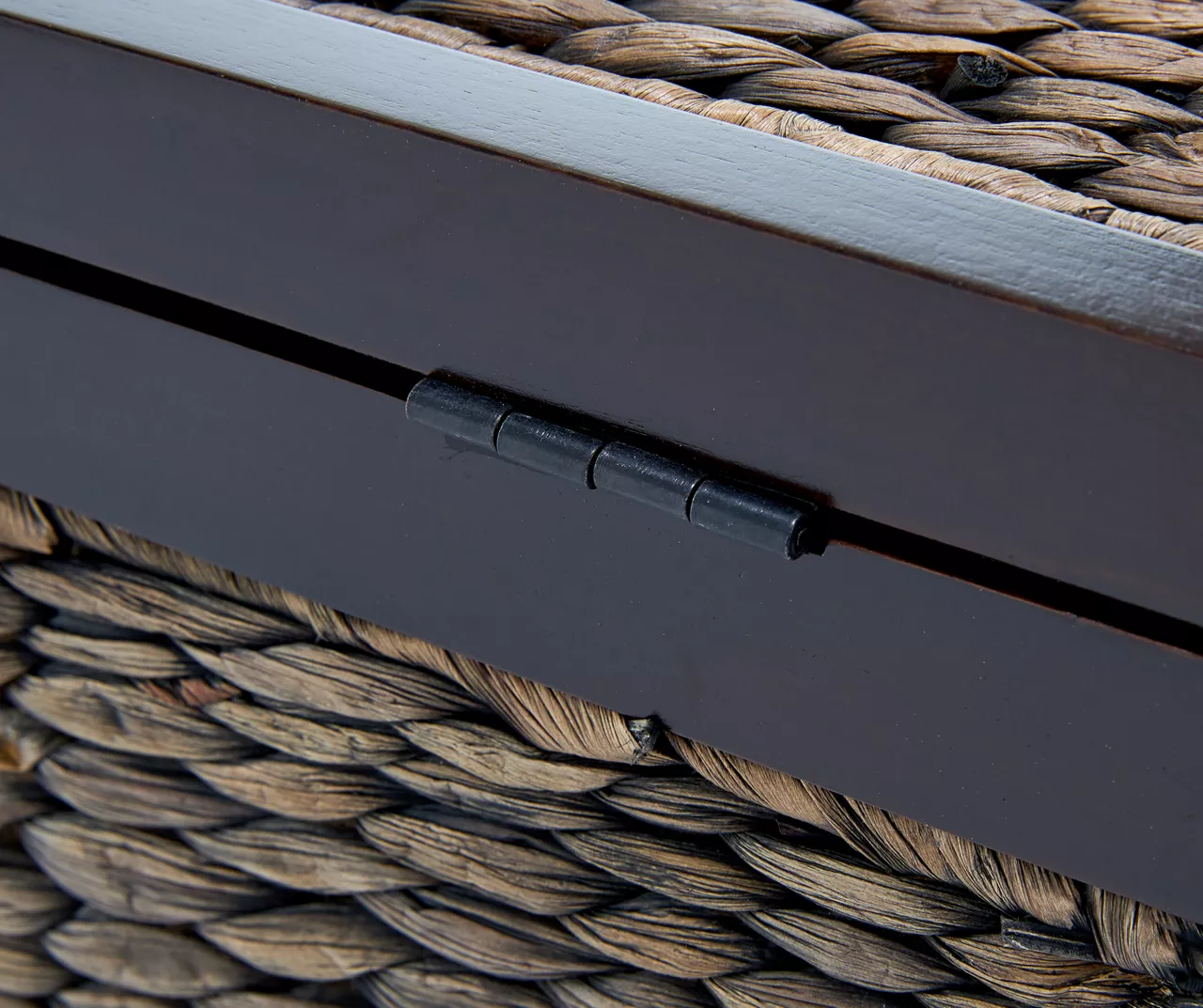 Rustic Black Wicker Storage Trunk 7 Rustic Black Wicker Storage Trunk - Image 7