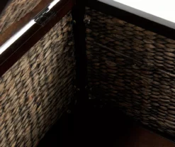 Rustic Black Wicker Storage Trunk 23 Rustic Black Wicker Storage Trunk -Walker Edison Shop 810513555 8