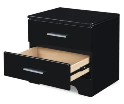 Black Hudson 2-Drawer Wood Nightstand -Walker Edison Shop 810513557 6