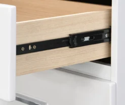 White Hudson 2-Drawer Wood Nightstand -Walker Edison Shop 810513558 9