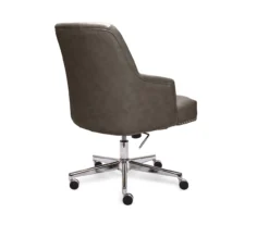 Leighton Gray Memory Foam Bonded Leather Office Chair -Walker Edison Shop 810513560 13