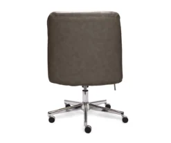 Leighton Gray Memory Foam Bonded Leather Office Chair -Walker Edison Shop 810513560 14