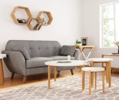 White Round Coffee Table 11 White Round Coffee Table -Walker Edison Shop 810513564 4