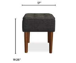 Aria Charcoal Grey Tufted Stool 10 Aria Charcoal Grey Tufted Stool -Walker Edison Shop 810513578 3