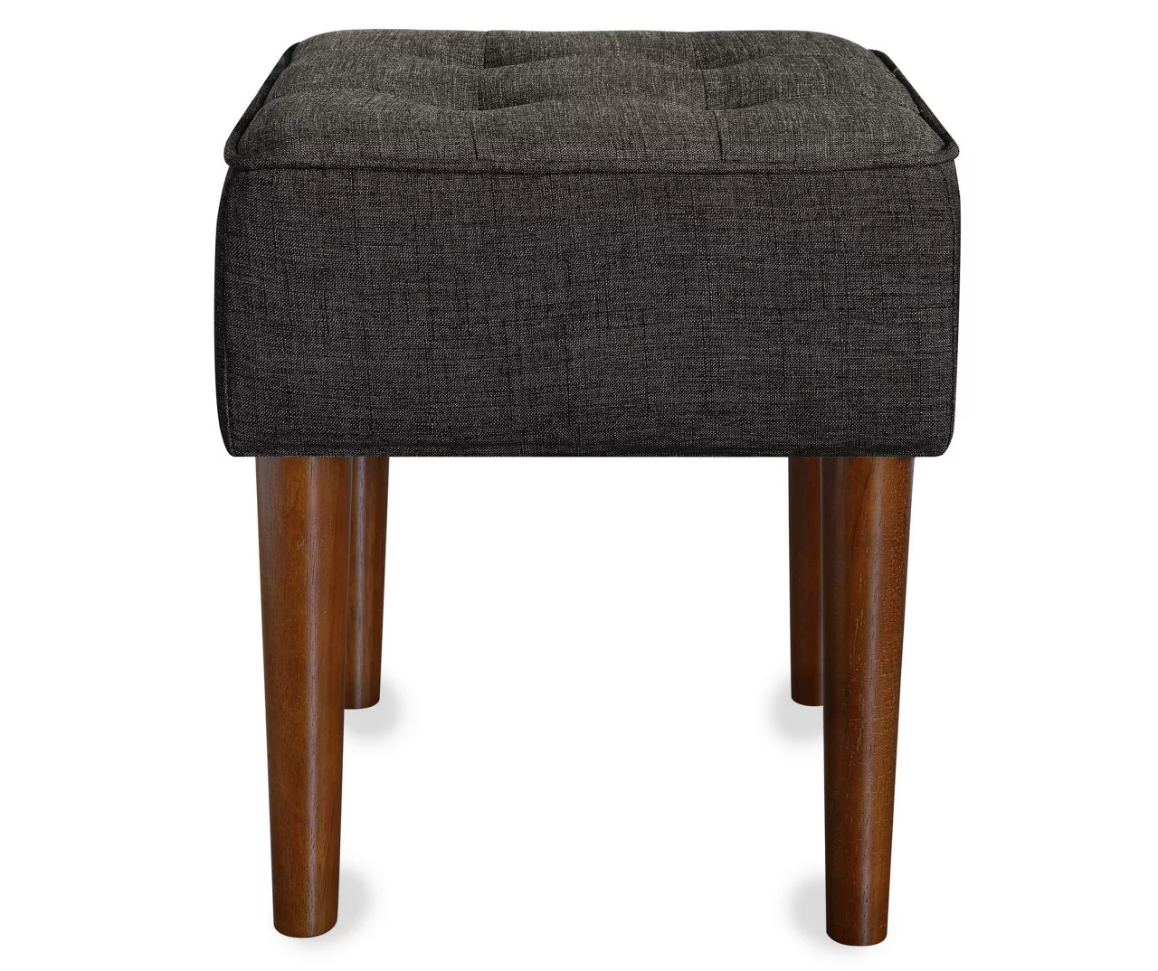 Aria Charcoal Grey Tufted Stool 2 Aria Charcoal Grey Tufted Stool - Image 2