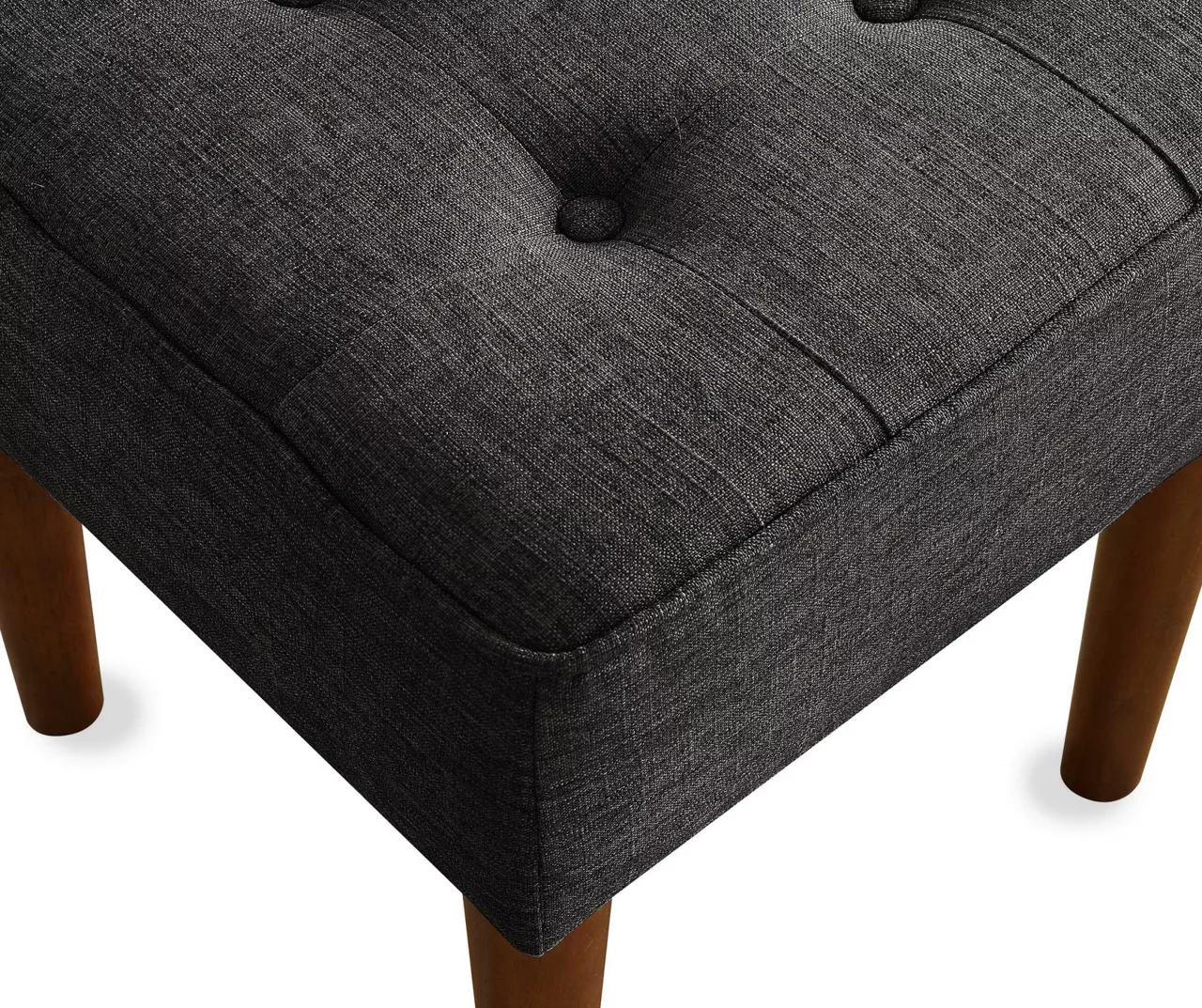 Aria Charcoal Grey Tufted Stool 3 Aria Charcoal Grey Tufted Stool - Image 3