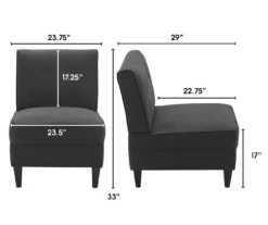 Serta Copenhagen Tufted Slipper Chair -Walker Edison Shop 810513580 4