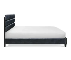 Black Channel Tufted King Upholstered Bed Frame 22 Black Channel Tufted King Upholstered Bed Frame -Walker Edison Shop 810513588 11
