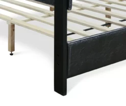 Black Channel Tufted King Upholstered Bed Frame 25 Black Channel Tufted King Upholstered Bed Frame -Walker Edison Shop 810513588 14
