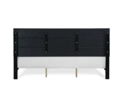 Black Channel Tufted King Upholstered Bed Frame 29 Black Channel Tufted King Upholstered Bed Frame -Walker Edison Shop 810513588 15