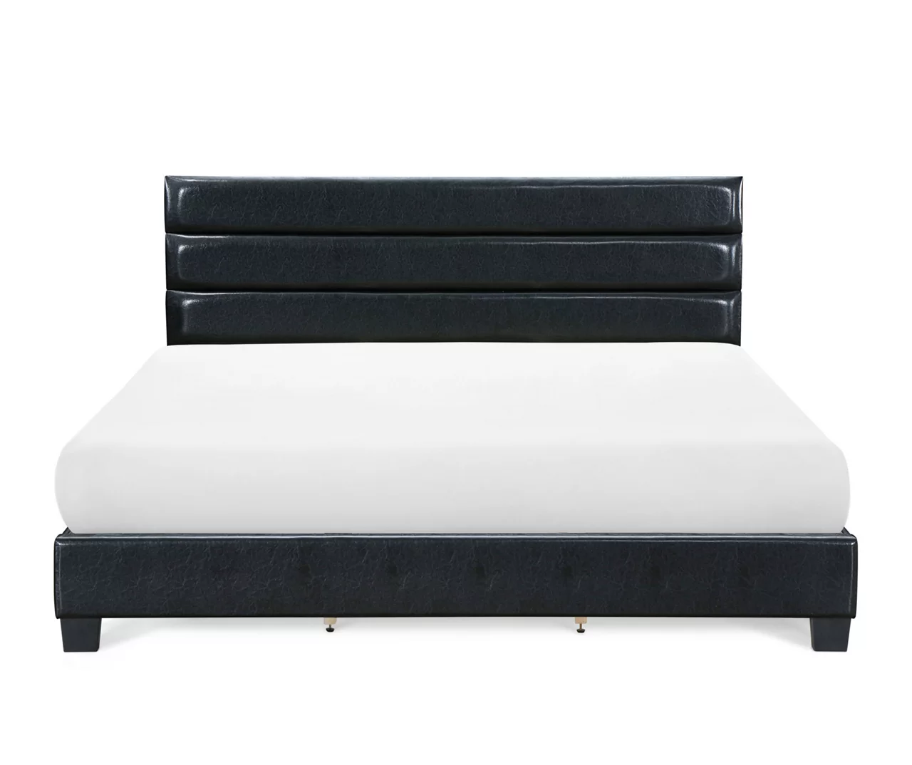 Black Channel Tufted King Upholstered Bed Frame 6 Black Channel Tufted King Upholstered Bed Frame - Image 6
