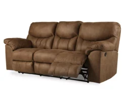 Boxberg Bark Faux Leather Reclining Sofa -Walker Edison Shop 810519664 1