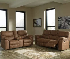 Boxberg Bark Faux Leather Reclining Console Loveseat 10 Boxberg Bark Faux Leather Reclining Console Loveseat -Walker Edison Shop 810519664 810519667 1
