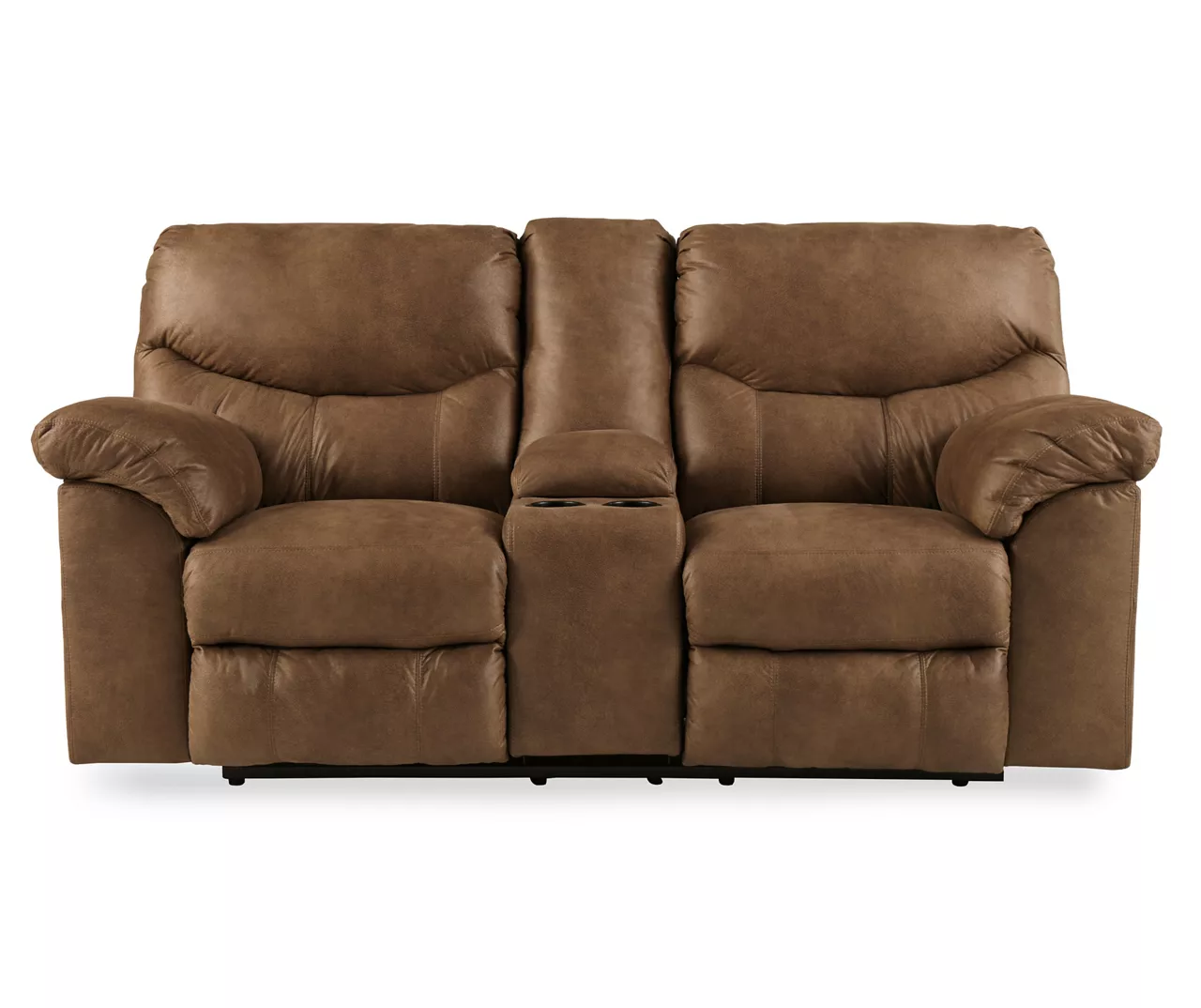 Boxberg Bark Faux Leather Reclining Console Loveseat 1 Boxberg Bark Faux Leather Reclining Console Loveseat