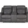 Jesolo Gray Reclining Console Loveseat
