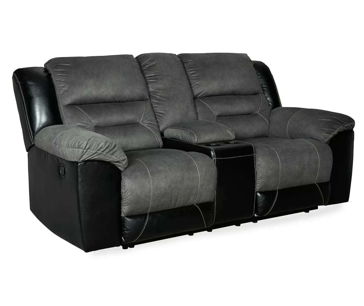 Earhart Faux Leather Reclining Console Loveseat 2 Earhart Faux Leather Reclining Console Loveseat - Image 2