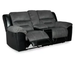 Earhart Faux Leather Reclining Console Loveseat 9 Earhart Faux Leather Reclining Console Loveseat -Walker Edison Shop 810519695 4
