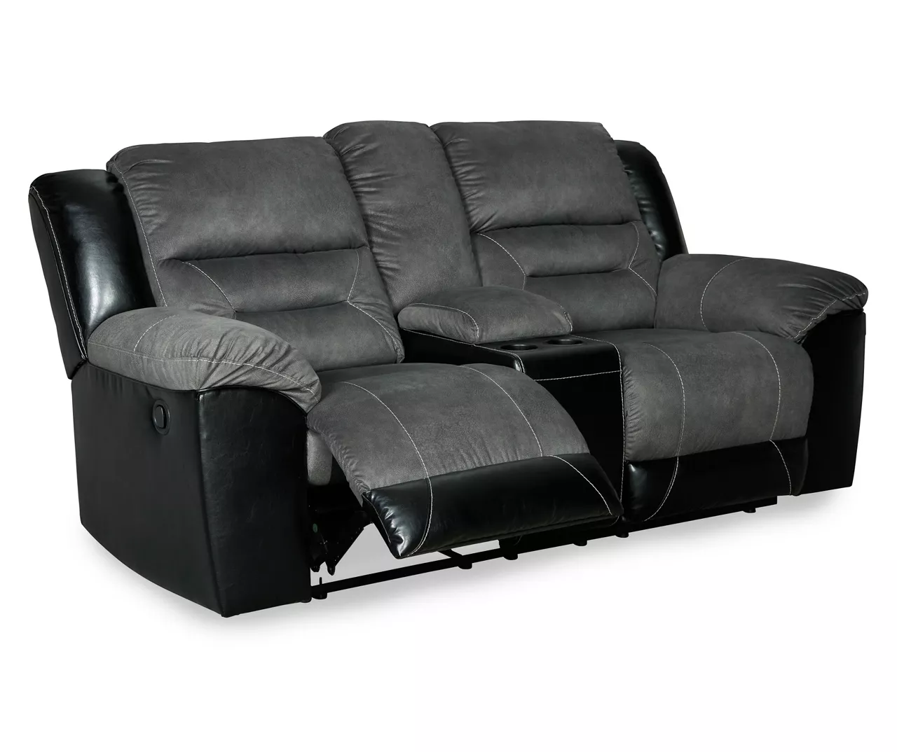 Earhart Faux Leather Reclining Console Loveseat 3 Earhart Faux Leather Reclining Console Loveseat - Image 3