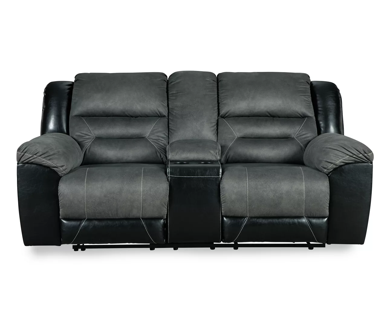 Earhart Faux Leather Reclining Console Loveseat 1 Earhart Faux Leather Reclining Console Loveseat